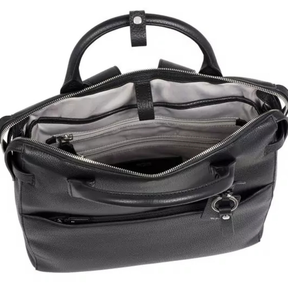 Tumi Stanton Safra Black Leather Convertible Backpack - Picture 5 of 16